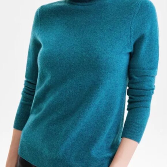 Charter Club Luxury 100% Cashmere Turtleneck Sweater in Teal Women's Sz XS - Picture 2 of 12